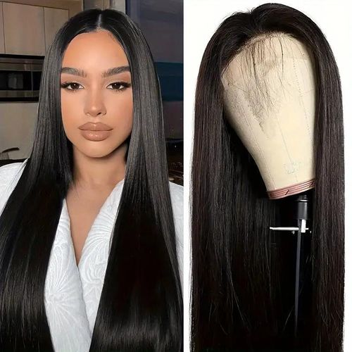 Women’s 28" Long Straight Wig – Sleek Waist-Length Hair, Glueless Fit*