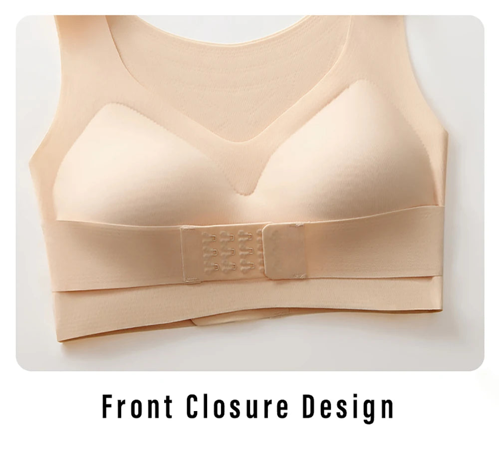 1/2PCS Women's Posture Correction Bras Seamless Wireless Push Up Bralette Cross Back Support Brassiere Full Coverage Daily Bra
