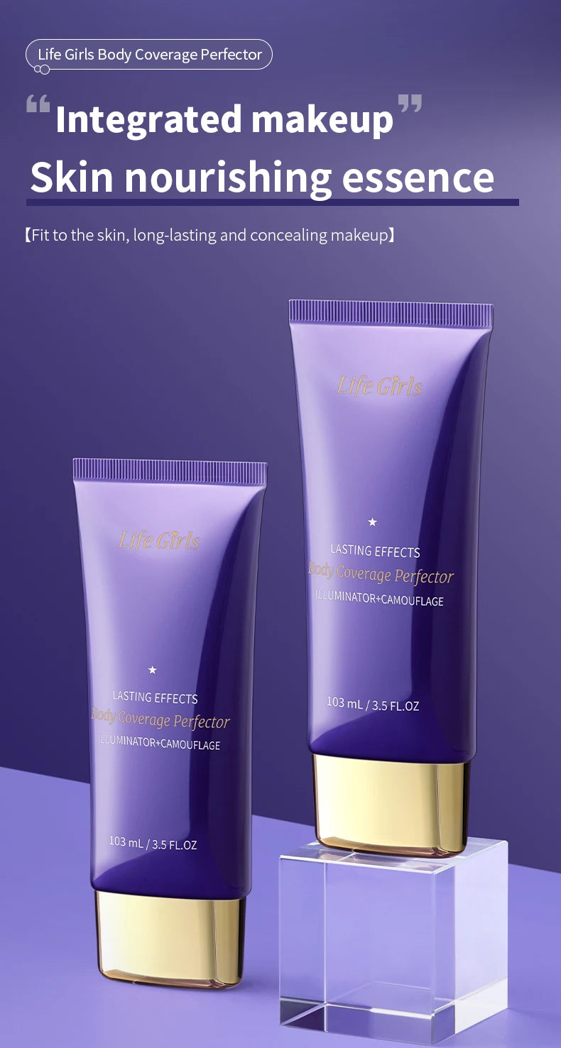 Life Girlsbody Coverage Perfector,Body Foundation Conceals Blemishes Perfectly, Covers Tattoos Without Smudging, and Lasts Long