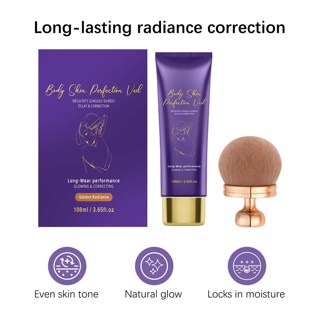 108ML Body Concealer& Brush Set Makeup High Coverage Cover Scars/Spots/Pores/ Long Lasting Waterproof Foundation for Face Body