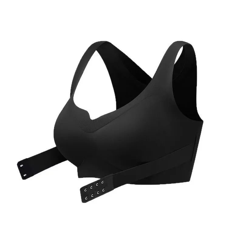 Wireless Posture Correction Bra for Women Seamless Push Up Bralette with Cross Back Support for Daily Shaping Lingerie