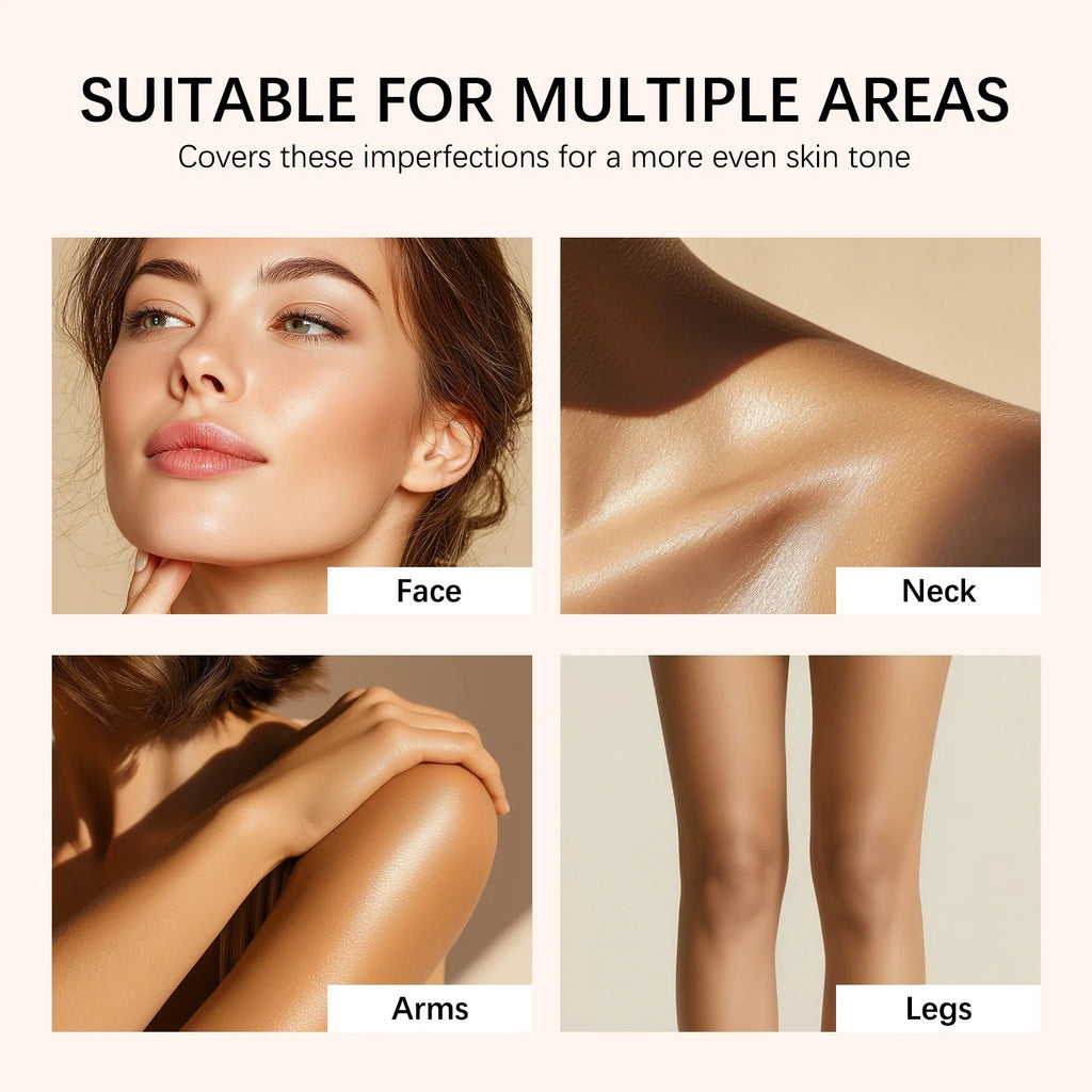 108ML Body Concealer& Brush Set Makeup High Coverage Cover Scars/Spots/Pores/ Long Lasting Waterproof Foundation for Face Body