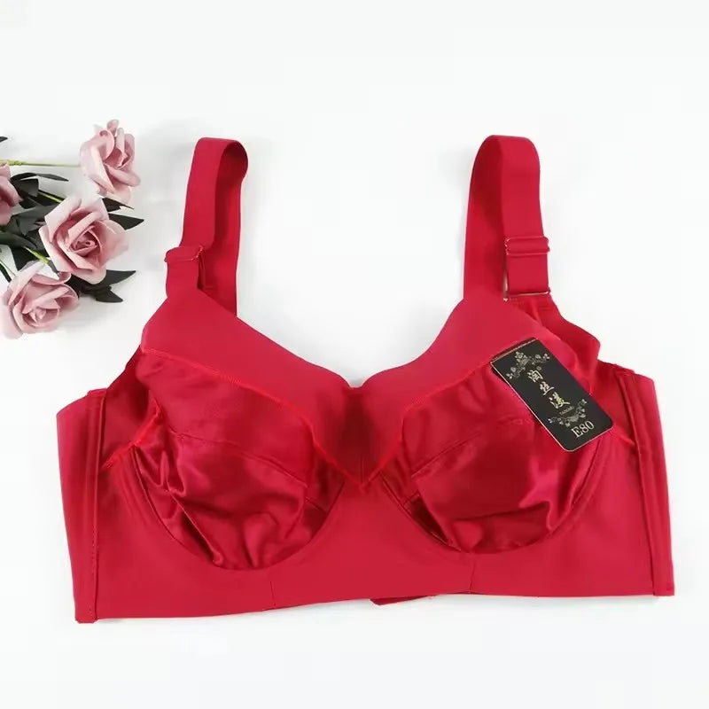 Push Up Bra for Womens Seamless Wireless Full Coverage Non Padded Underwear Female Everyday Lingerie 34 36 38 40 42 C D E