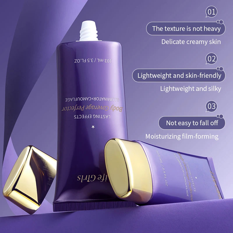 Life Girlsbody Coverage Perfector,Body Foundation Conceals Blemishes Perfectly, Covers Tattoos Without Smudging, and Lasts Long