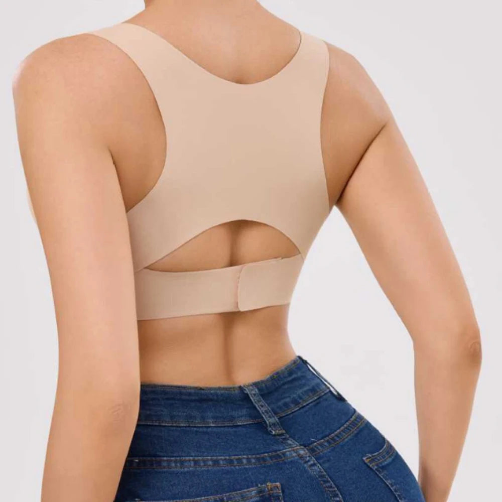 1/2PCS Women's Posture Correction Bras Seamless Wireless Push Up Bralette Cross Back Support Brassiere Full Coverage Daily Bra
