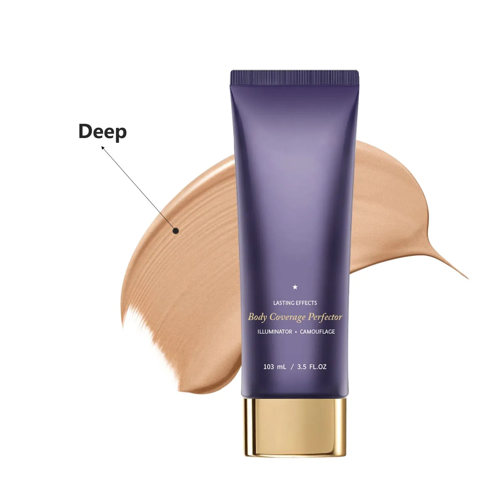 Waterproof Body Foundation 103ml - Neutral/warm/deep/golden shades. Full coverage dark spot concealer for face, arms & legs.