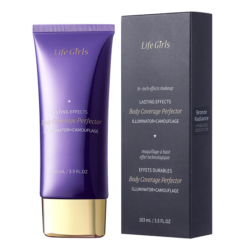 Life Girlsbody Coverage Perfector,Body Foundation Conceals Blemishes Perfectly, Covers Tattoos Without Smudging, and Lasts Long