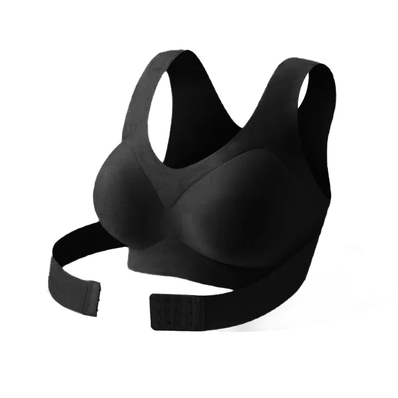 Wireless Posture Correction Bra for Women Seamless Push Up Bralette with Cross Back Support for Daily Shaping Lingerie