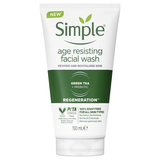 Simple age resistance facial wash